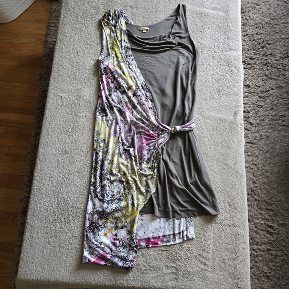 Anthropologie Leifsdottir Crushed Chroma Asymmetrical tank dress size medium - Picture 5 of 16